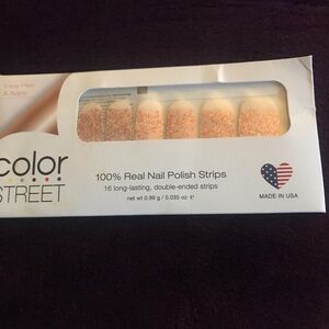 Color Street Glitter Nail Polish Strips “Coming up Rose Gold”
